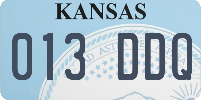 KS license plate 013DDQ