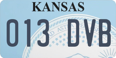 KS license plate 013DVB