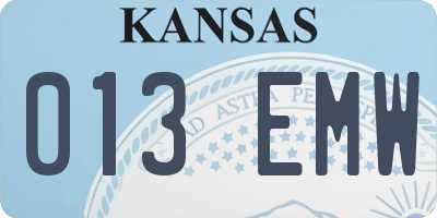 KS license plate 013EMW