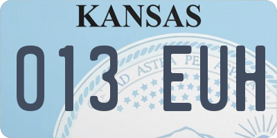 KS license plate 013EUH