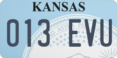 KS license plate 013EVU