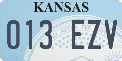 KS license plate 013EZV