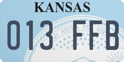 KS license plate 013FFB