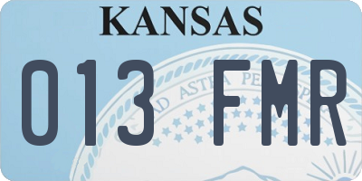KS license plate 013FMR