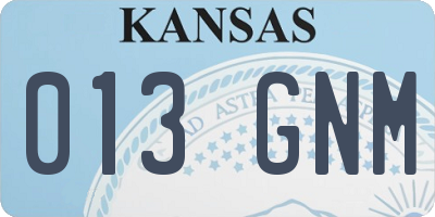 KS license plate 013GNM