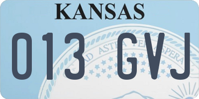 KS license plate 013GVJ