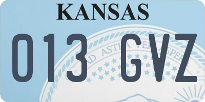 KS license plate 013GVZ