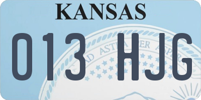 KS license plate 013HJG