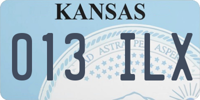 KS license plate 013ILX
