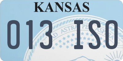 KS license plate 013ISO