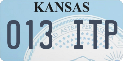 KS license plate 013ITP