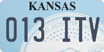 KS license plate 013ITV