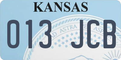 KS license plate 013JCB