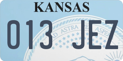 KS license plate 013JEZ