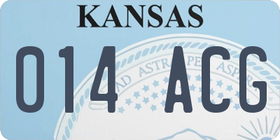 KS license plate 014ACG