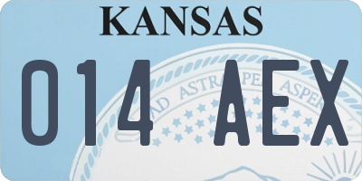 KS license plate 014AEX