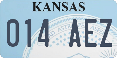 KS license plate 014AEZ