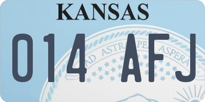 KS license plate 014AFJ