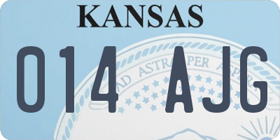 KS license plate 014AJG