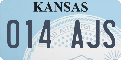 KS license plate 014AJS