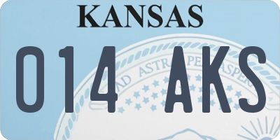 KS license plate 014AKS