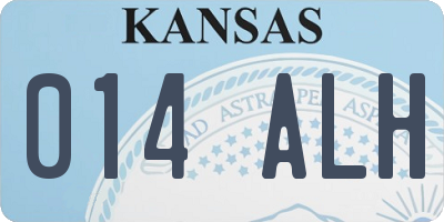 KS license plate 014ALH