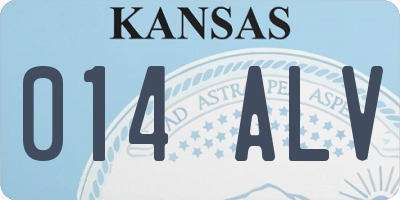 KS license plate 014ALV