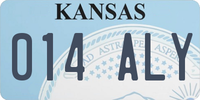 KS license plate 014ALY