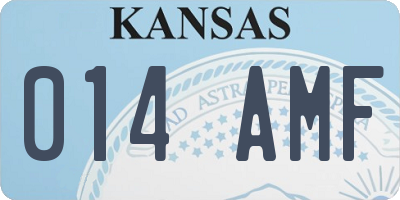 KS license plate 014AMF