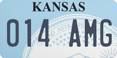 KS license plate 014AMG