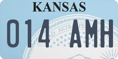 KS license plate 014AMH
