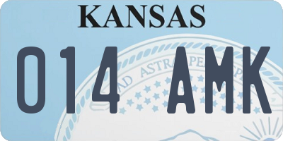 KS license plate 014AMK