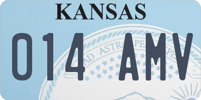 KS license plate 014AMV