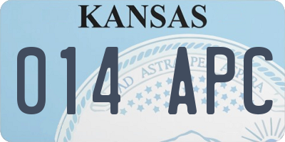 KS license plate 014APC