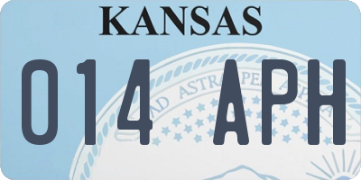 KS license plate 014APH