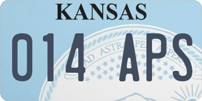 KS license plate 014APS