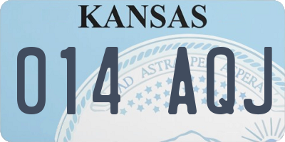 KS license plate 014AQJ