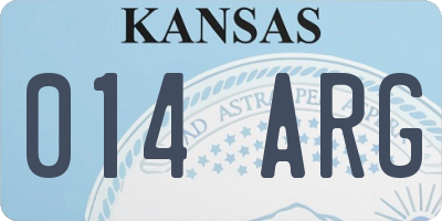 KS license plate 014ARG