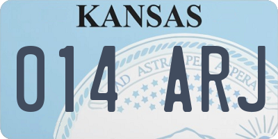 KS license plate 014ARJ