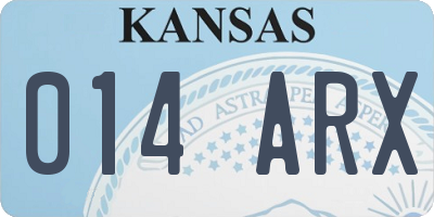 KS license plate 014ARX