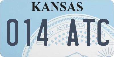 KS license plate 014ATC