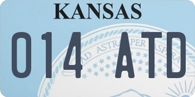 KS license plate 014ATD