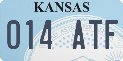 KS license plate 014ATF