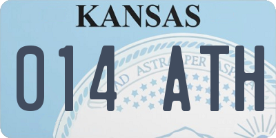 KS license plate 014ATH