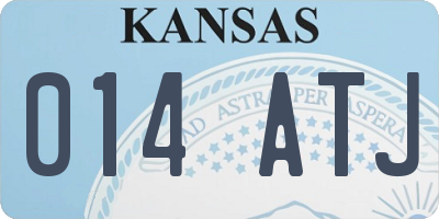 KS license plate 014ATJ