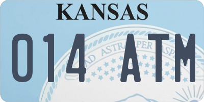 KS license plate 014ATM