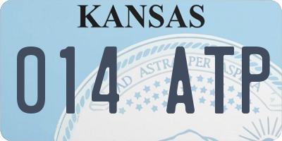 KS license plate 014ATP