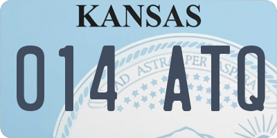 KS license plate 014ATQ