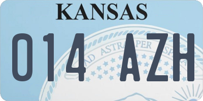 KS license plate 014AZH
