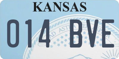 KS license plate 014BVE